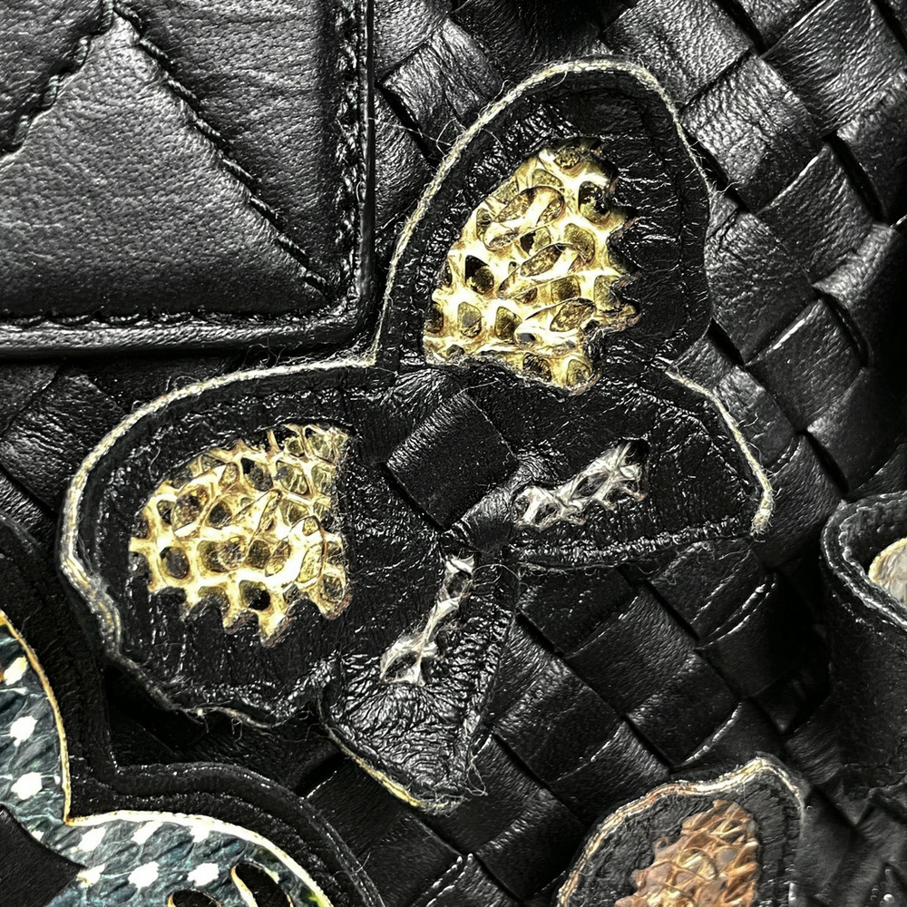 Bottega Veneta Intrecciato Tote Bag Butterfly Motif Leather Black - Picture 4 of 7